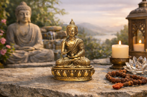 Lord Buddha Brass Statue